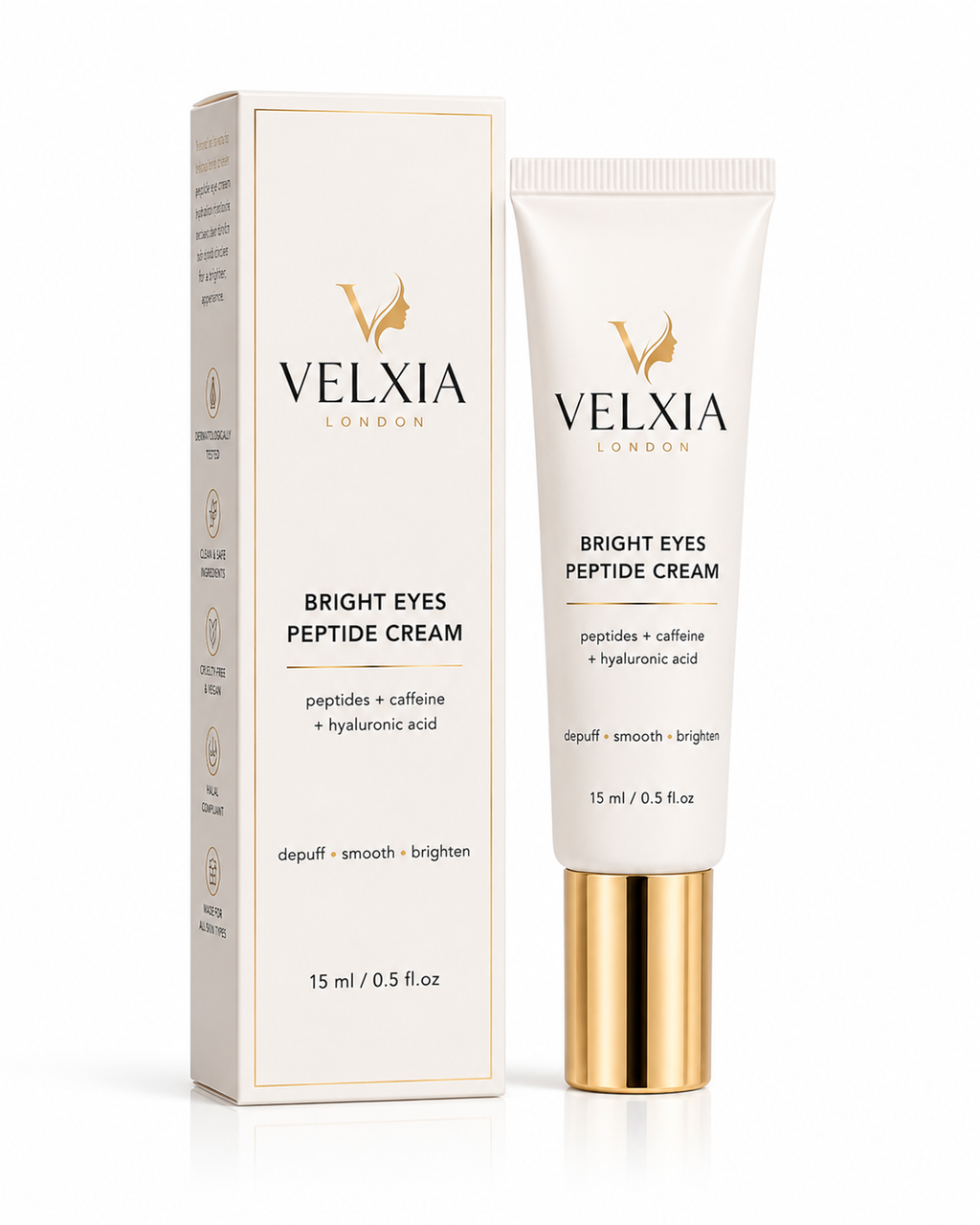 Velxia London Bright Eyes Peptide Cream