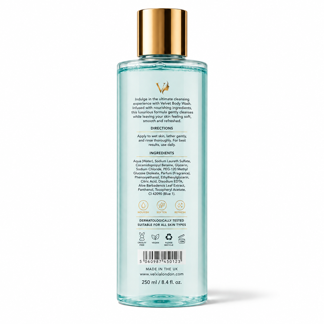 Velxia London Velvet Body Wash