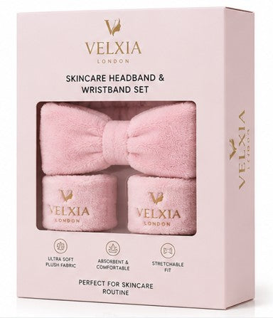 Velxia Skincare Headband & Wristband Set