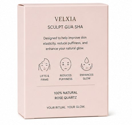 Velxia London Sculpt Gua Sha – Rose Quartz